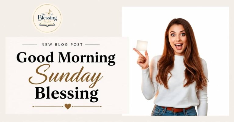 Good Morning Sunday Blessing with a peaceful faith-inspired morning message