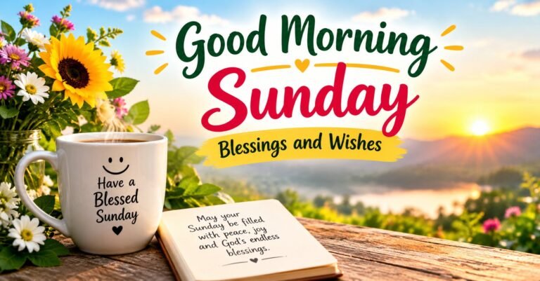 Good Morning Sunday Blessings and Wishes greeting image