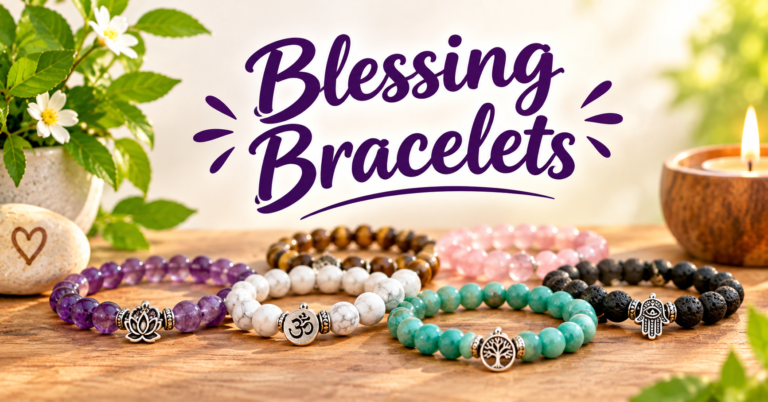 Blessing Bracelets with colorful spiritual beads and meaningful charms